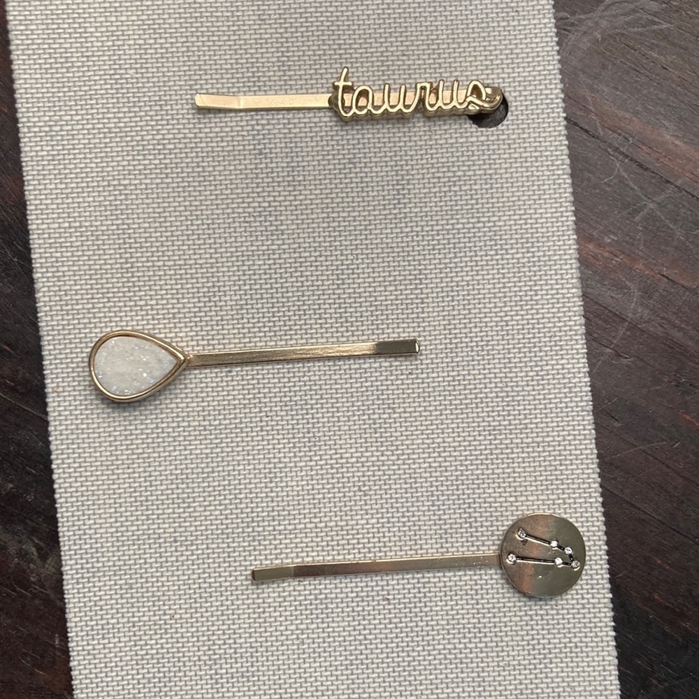 Set of Taurus hair pins